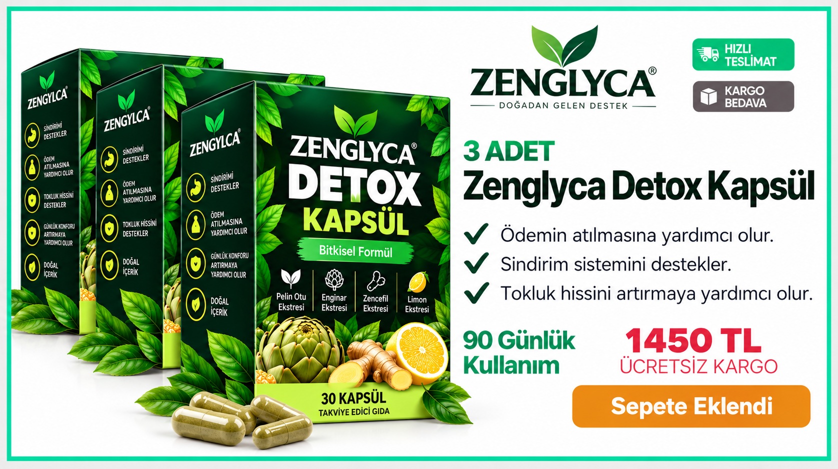 3 Adet Zenglyca Detoks seçildi